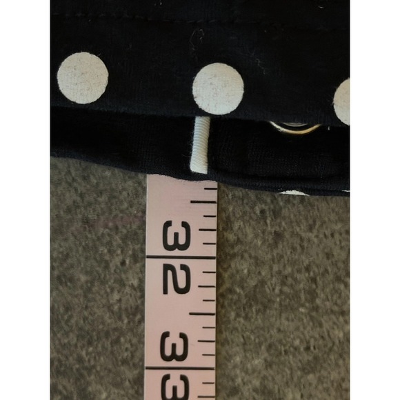 Vtg. Quacker Factory Polka Dot Jacket 3X Black Funnel Neck Snap Front Stretch - Picture 9 of 9